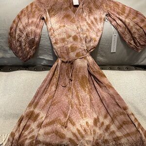 NWT beautiful faded cheetah wrap dress